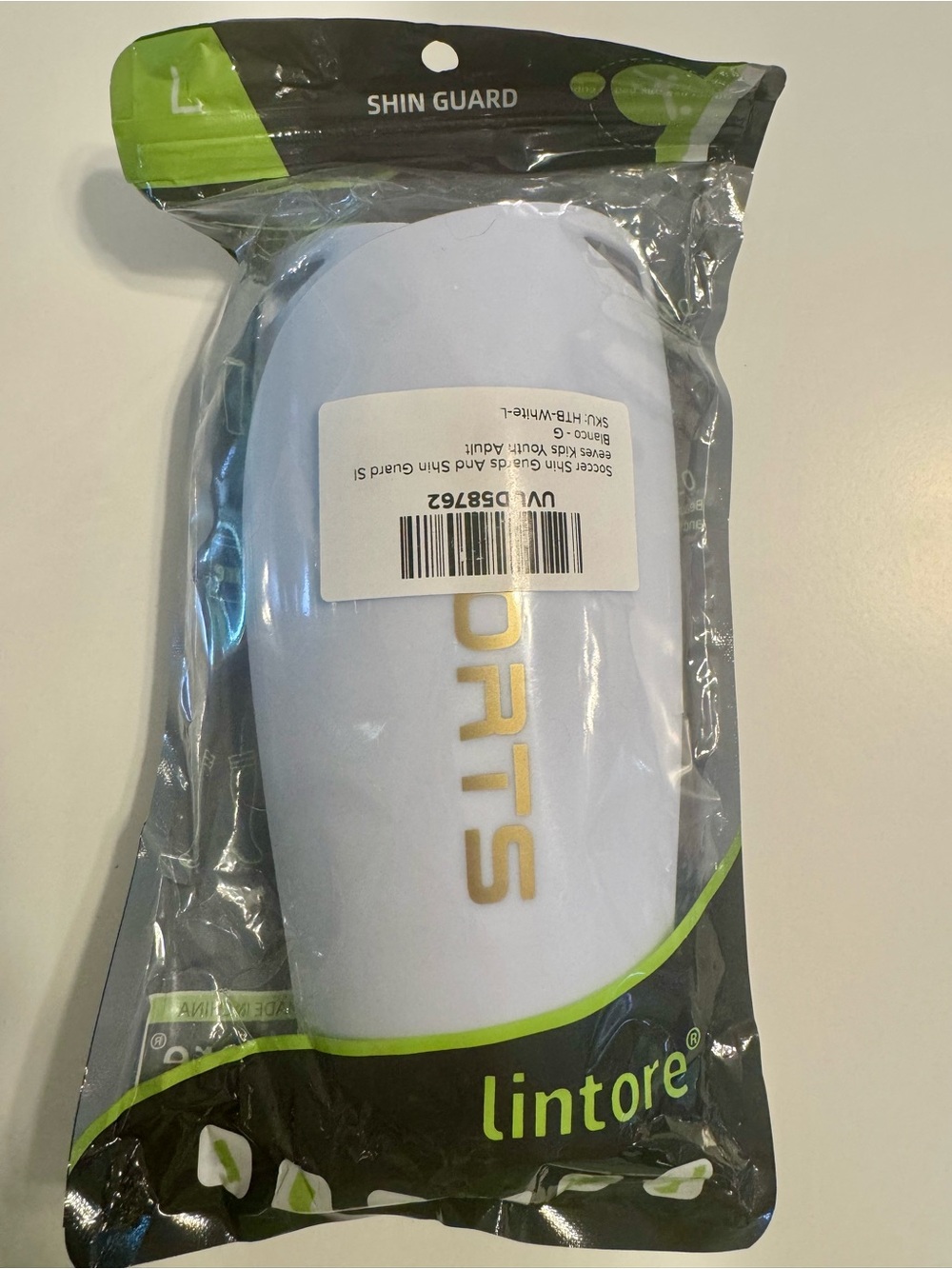 Lintore Men's White Shin Guard - Protective Sports Guard